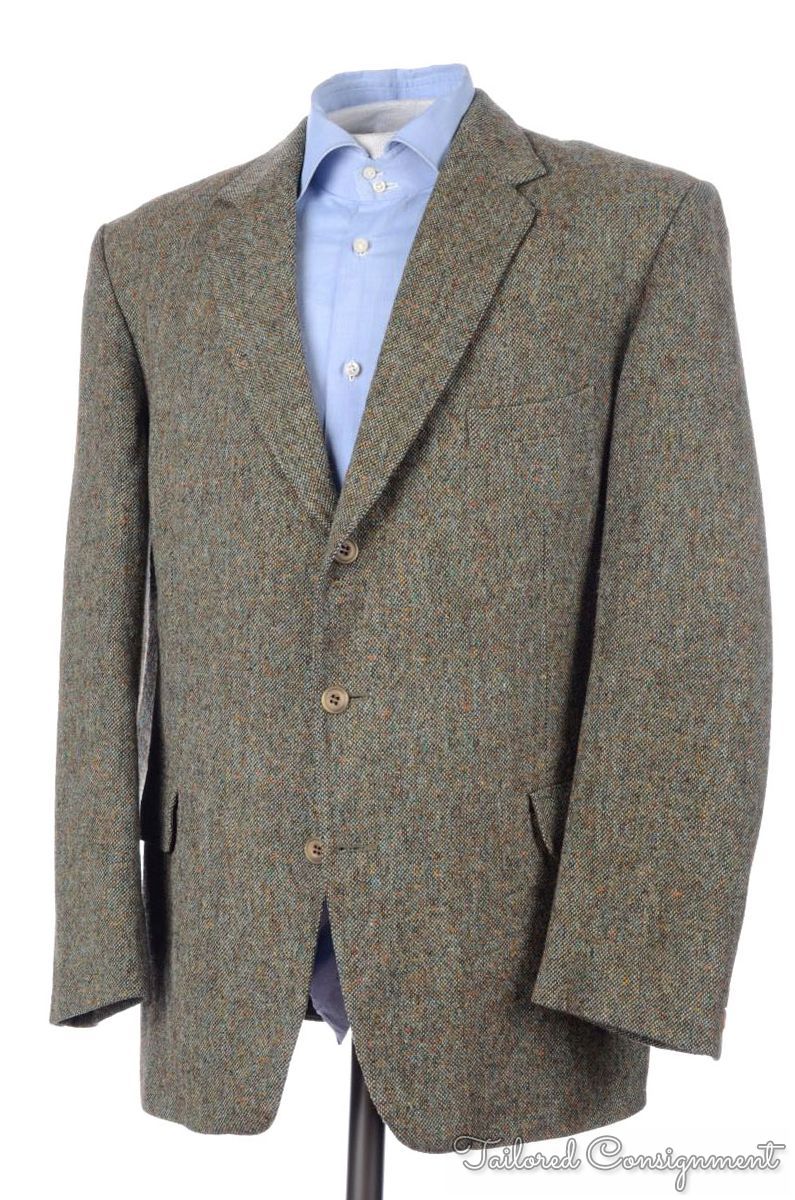 MAGEE Colorful DONEGAL TWEED Wool Mens Blazer Sport Coat Jacket - 45 S ...