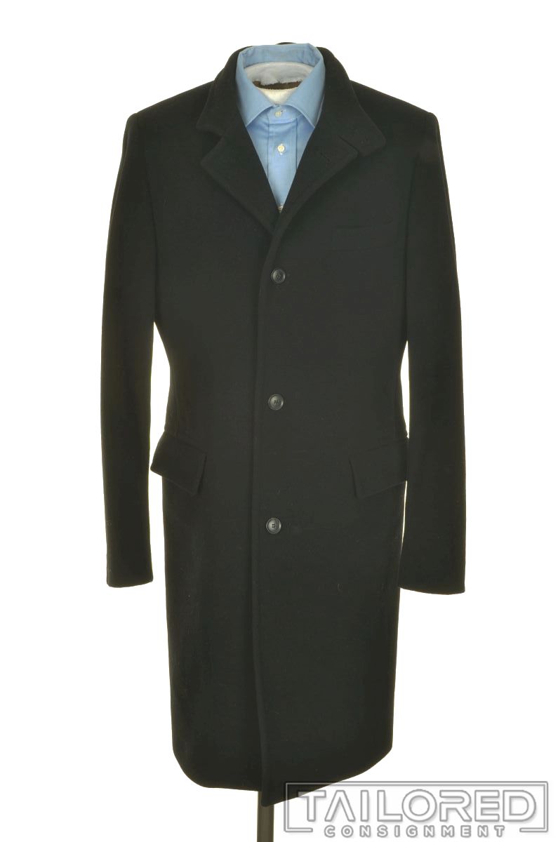 Hugo Boss Sintra Negro sólido lana de cachemira abrigo chaqueta para hombre-medio  | eBay